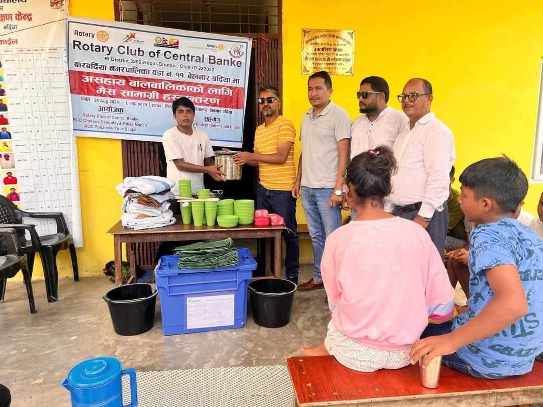Handover of essential materials